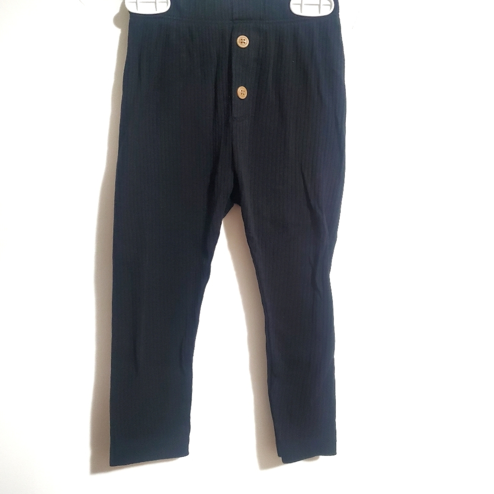 4for20!! Black ribbed leggings 18m